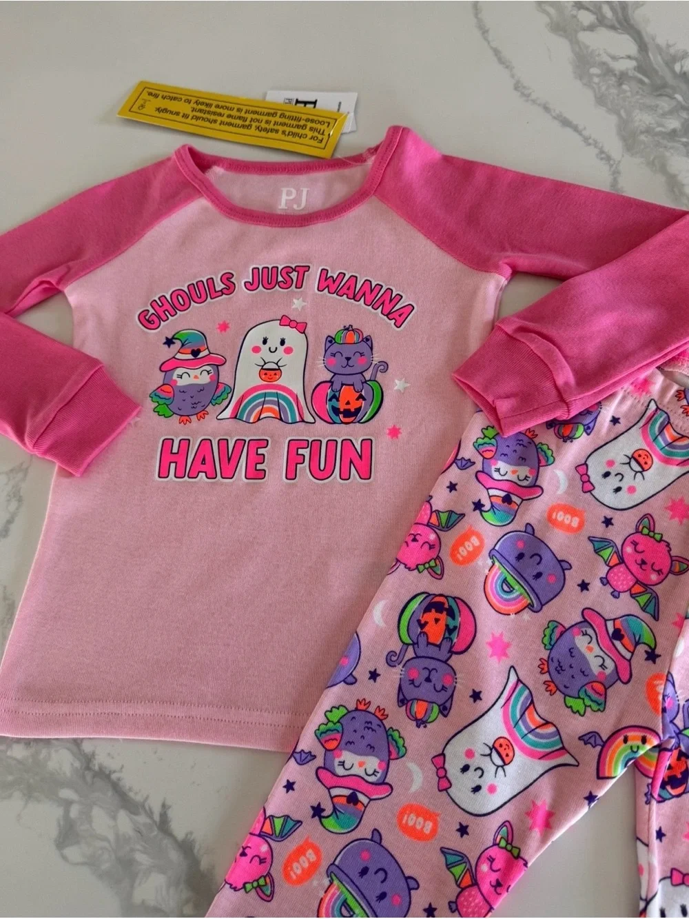 Toddler Ghouls Just Wanna Have Fun Halloween Pajamas Glow in the Dark Girls’ 2T